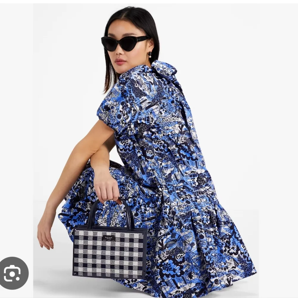 Kate‎ Spade Scenic Stroll Tie-Back Dress In Blazer Blue
